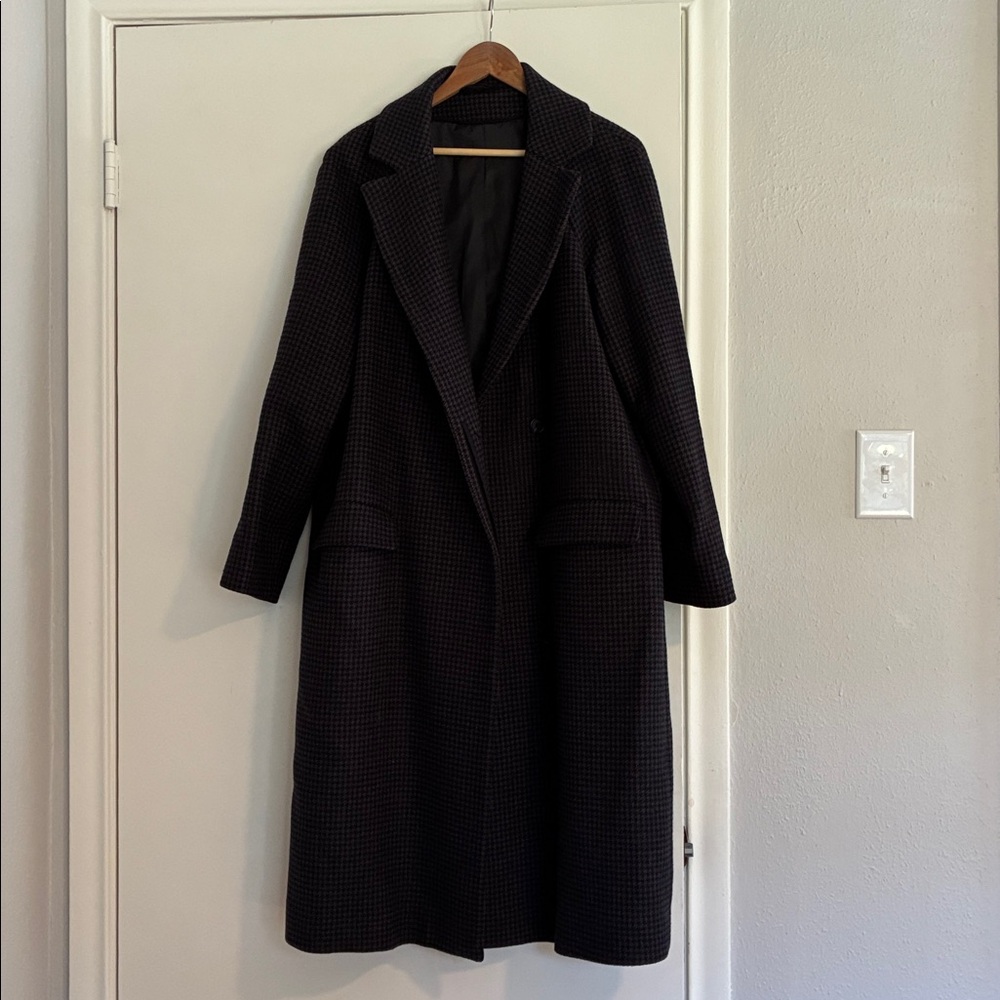 COS Houndstooth Wool-Blend Coat - Picture 5 of 9
